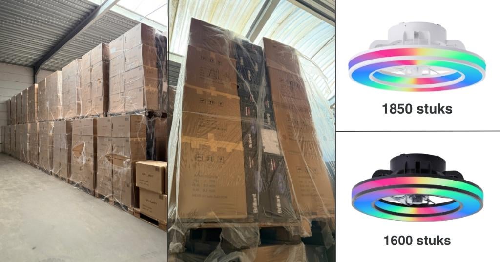 Partij Brilliant Mondello Plafondlamp met Ventilator, Witgoed en Apparatuur, Ophalen, Ventilator met afstandsbediening, Nieuw