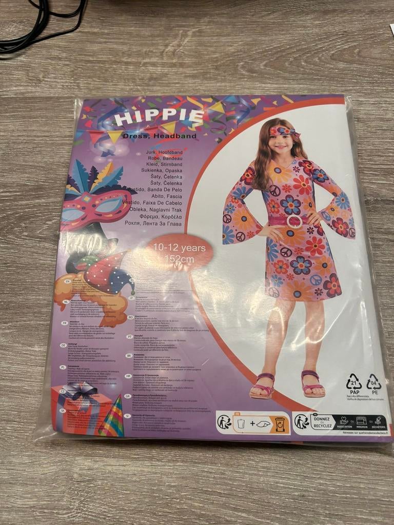 Hippie flower jurk / 10-12 jaar / 152 cm / nieuw, Ophalen of Verzenden, Nieuw, 146 t/m 152, Meisje