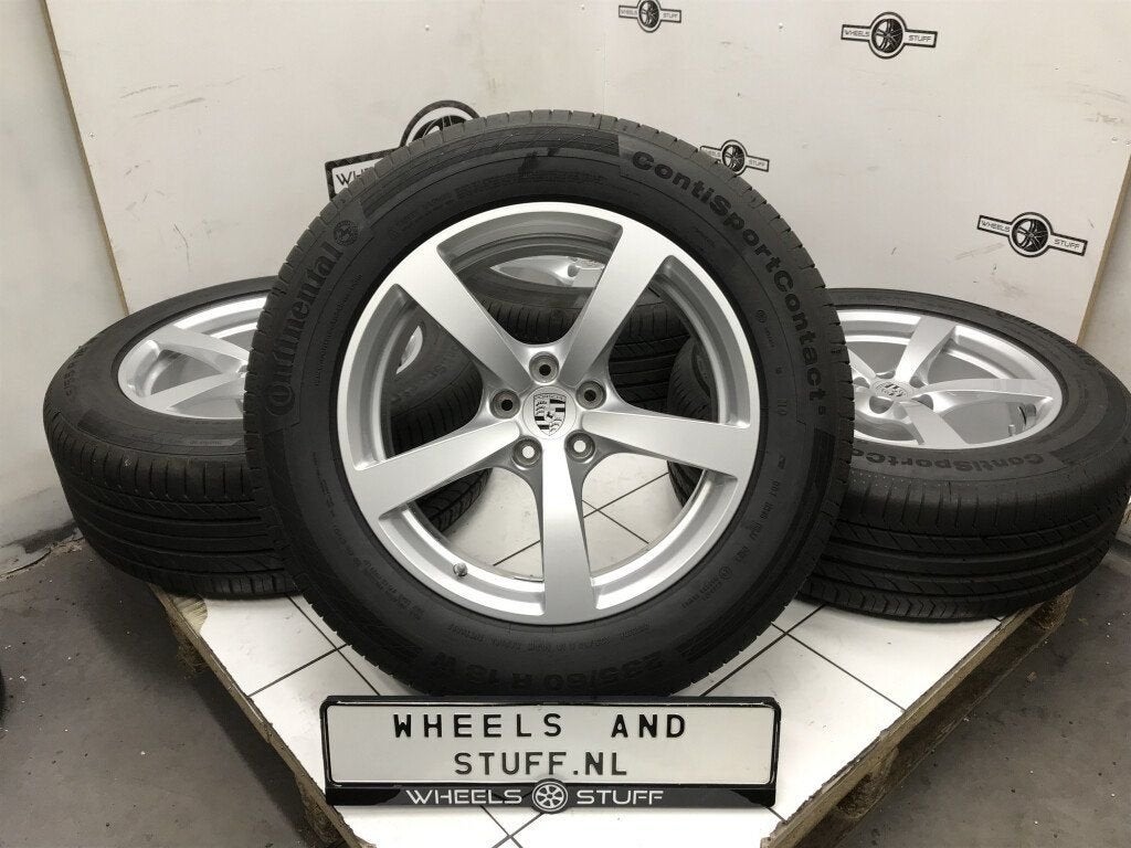 Porsche Macan lichtmetaal velgen 18"inch TPMS 5x112 4780, Ophalen, Gebruikt, 18 inch, Banden en Velgen