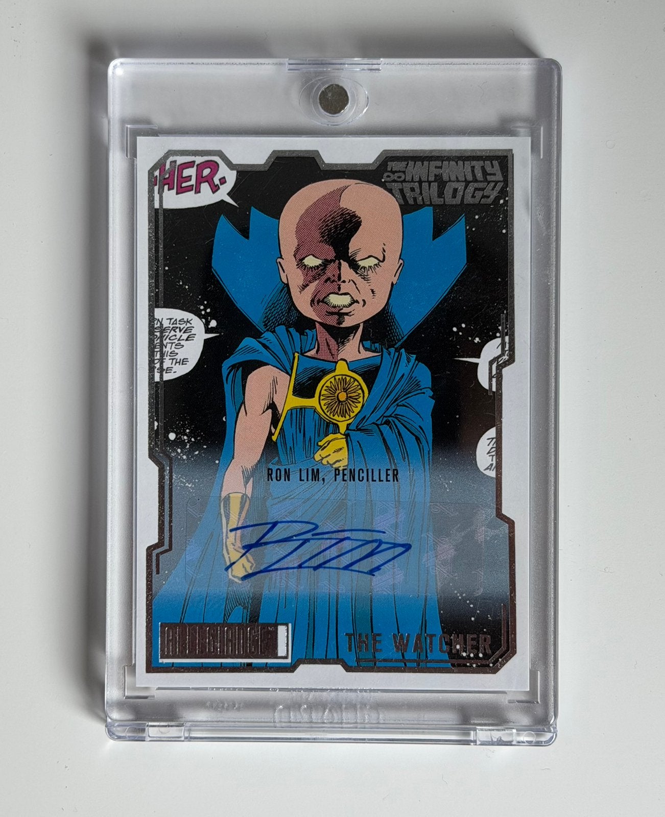 Upper Deck Marvel Allegiance The Watcher Autograph – Ron Lim, Verzamelen, Ophalen of Verzenden