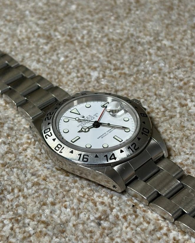 Rolex Explorer II 16570 Polar, Staal, Gebruikt, Polshorloge, Ophalen of Verzenden