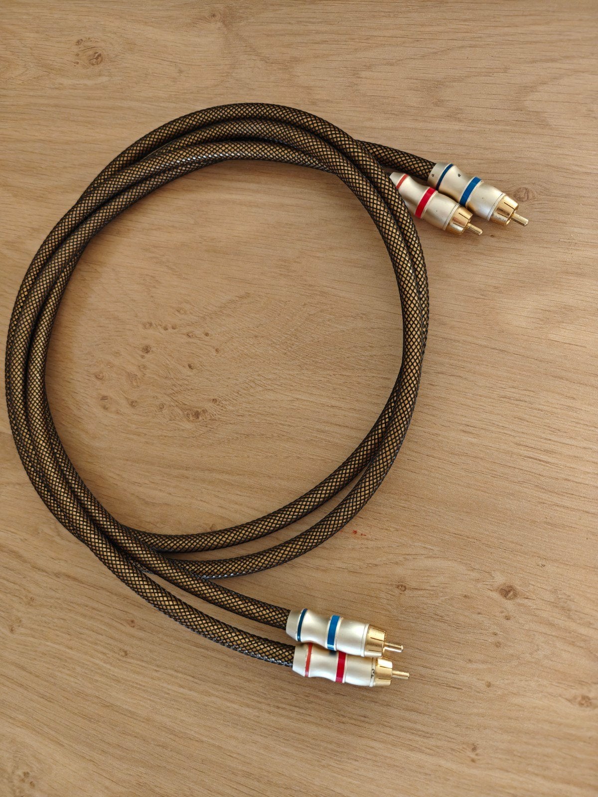1 set High end Interlinks. 1.20M  Made By Dick Bakker, Audio, Tv en Foto, Audiokabels en Televisiekabels, Verzenden, Zo goed als nieuw