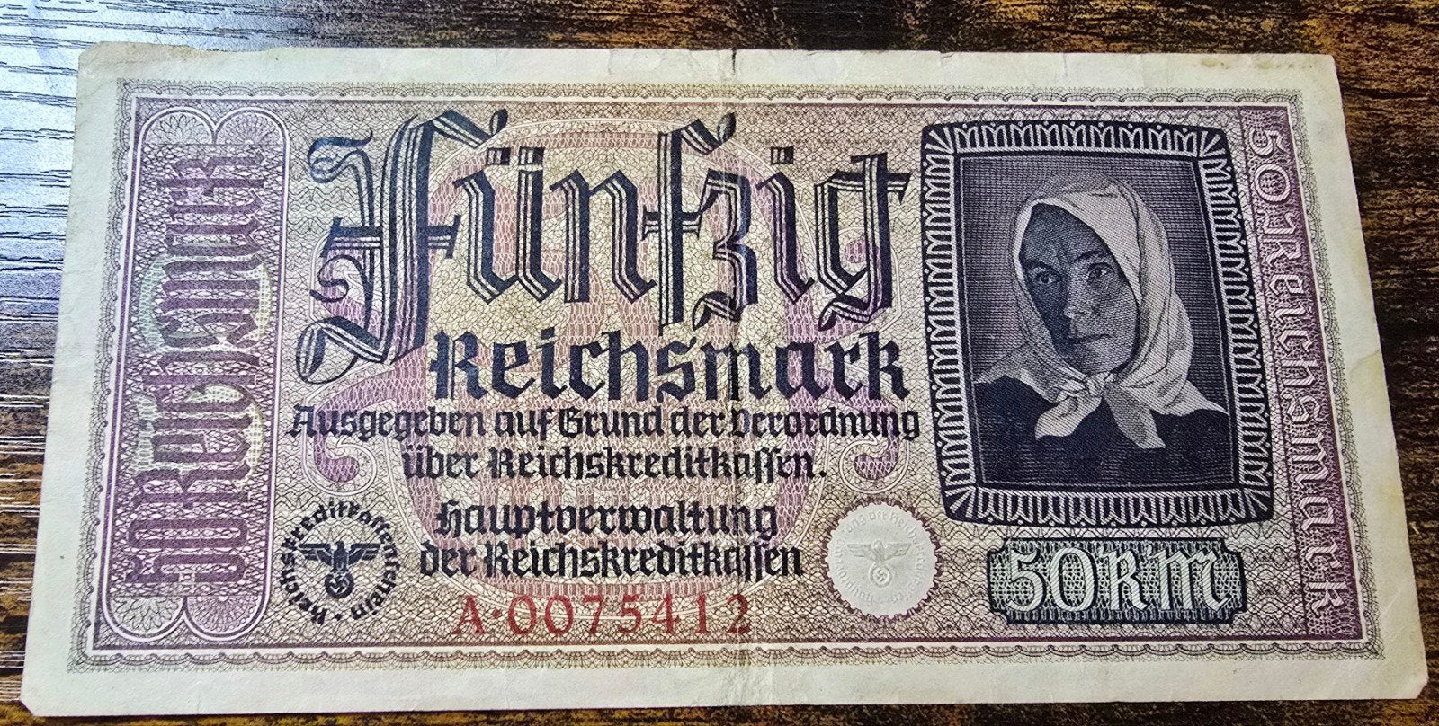 Zeldzaam 50 Reichsmark biljet uit de Tweede Wereldoorlog, Ophalen of Verzenden