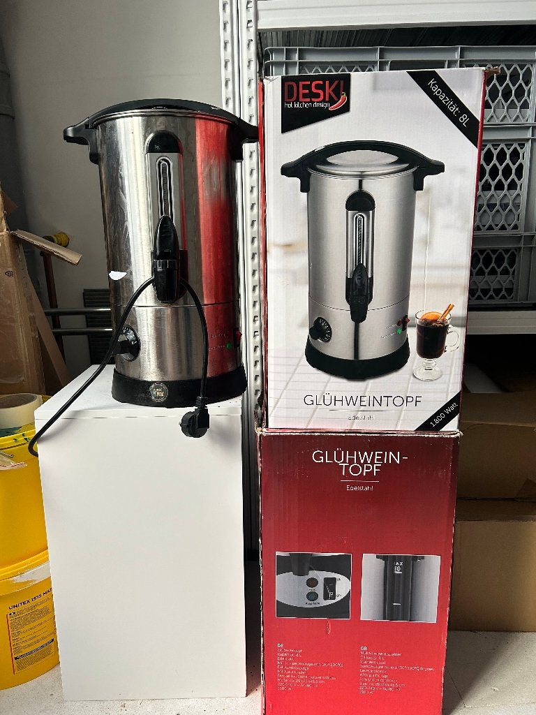 Glühwein ketel - Warme Dranken Ketel - 8L - 1800W - 3 stuks, Ophalen, Gebruikt, Koffie en Espresso