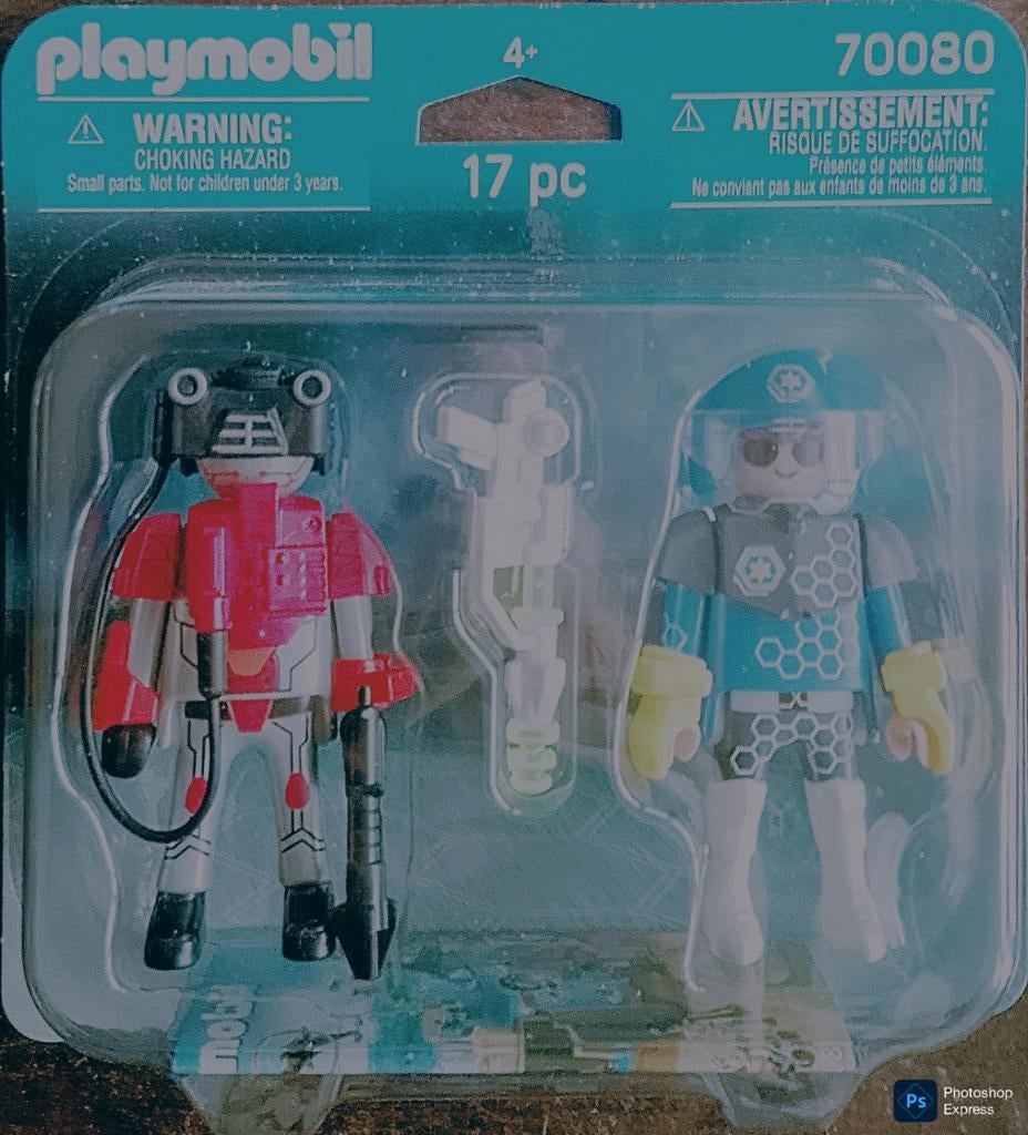 DuoPack Ruimte Agent En Robot 70080, Kinderen en Baby's, Speelgoed | Playmobil, Ophalen of Verzenden, Zo goed als nieuw, Complete set