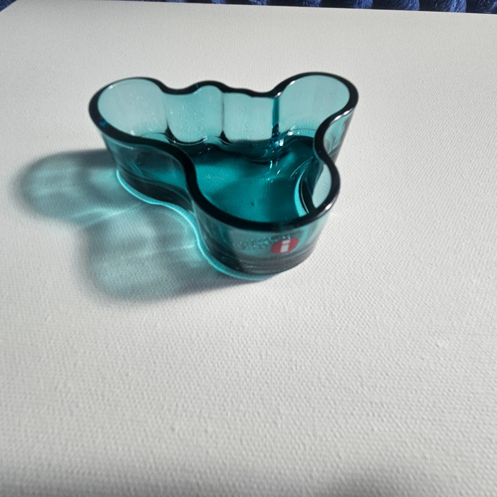 Iittala Alvar Aalto Schaal/Theelichthouder - Petrol/Zeeblauw, Blauw, Ophalen of Verzenden, Zo goed als nieuw, Scandinavisch