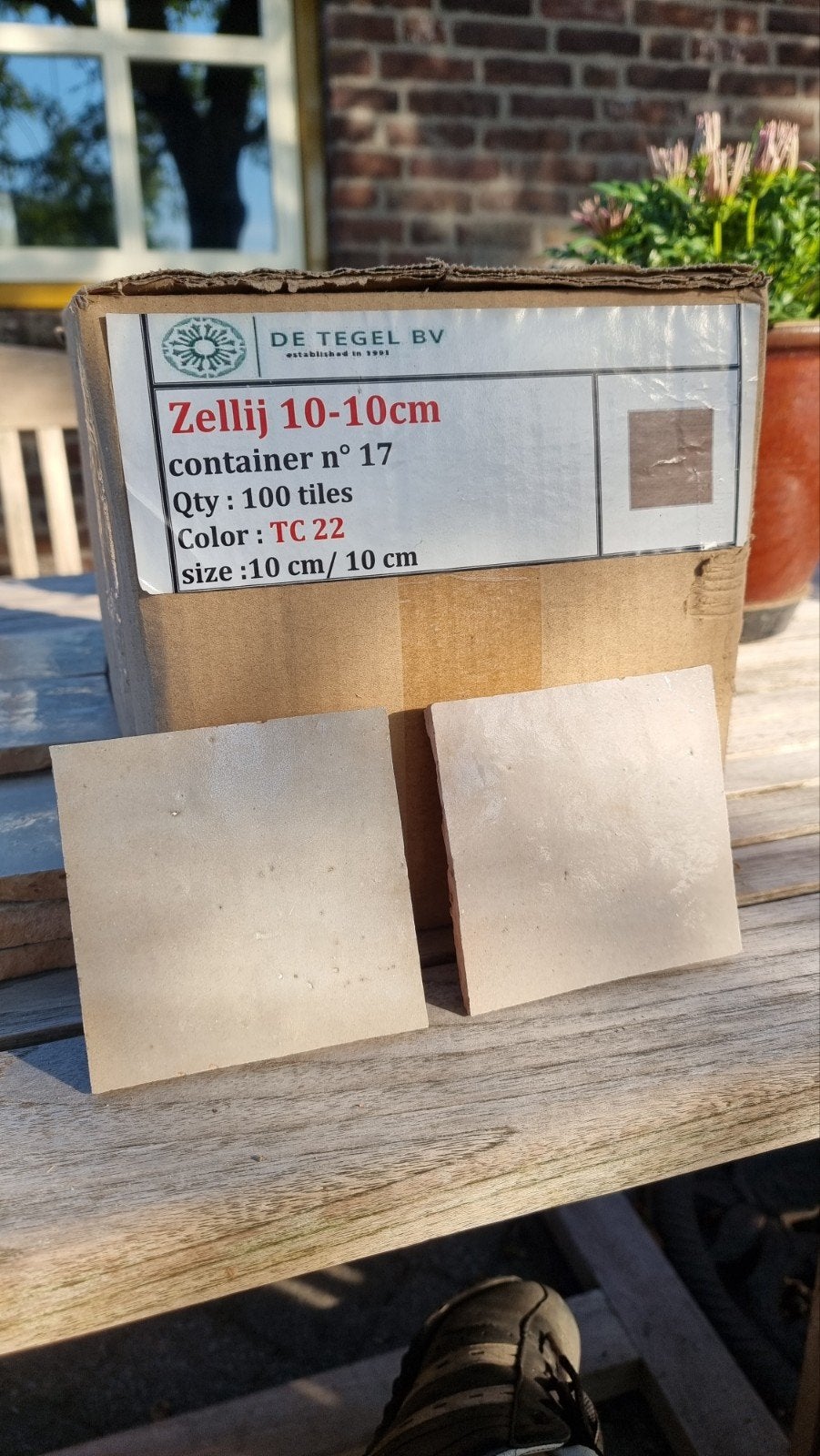 Wand tegels 10x10 cm - kleur beige TC 22 - 112 stuks, Ophalen, Nieuw, Minder dan 20 cm, Minder dan 20 cm