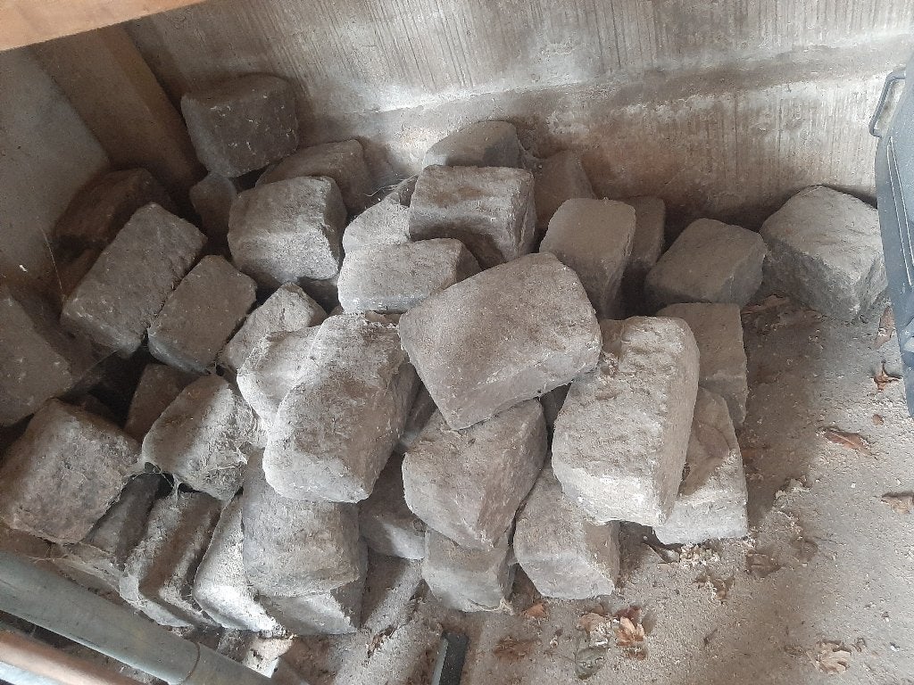 Basalt keien, Ophalen, Gebruikt, Kei, Basalt