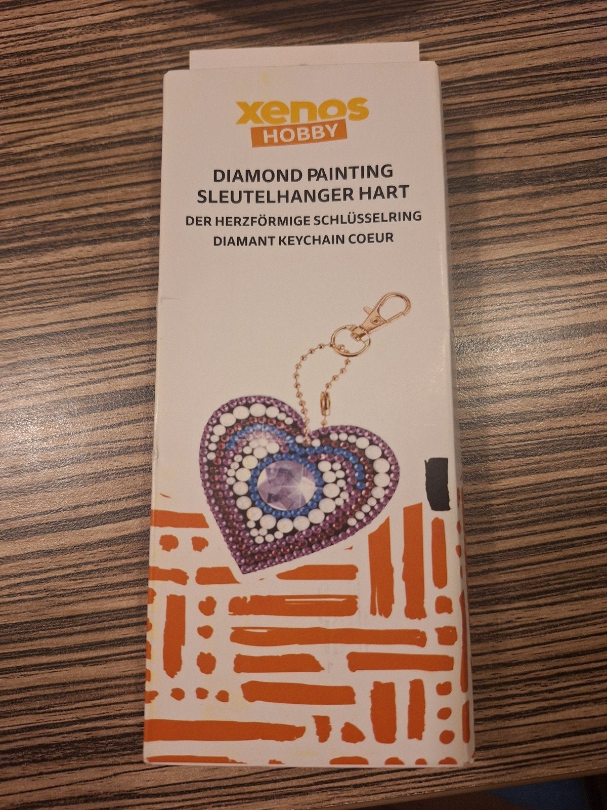 Diamond Painting Sleutelhanger Hart - Xenos Hobby, Ophalen, Zelfklevend, Overige thema's, Nieuw