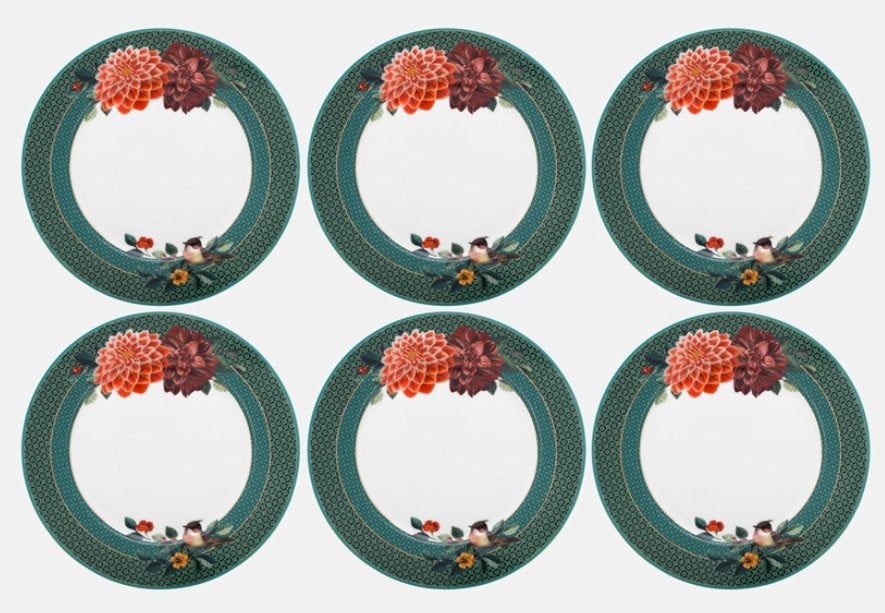 Pip Studio borden set van 6 - porselein, 21 cm, Pip Studio, Nieuw, Ophalen of Verzenden, Bord(en)