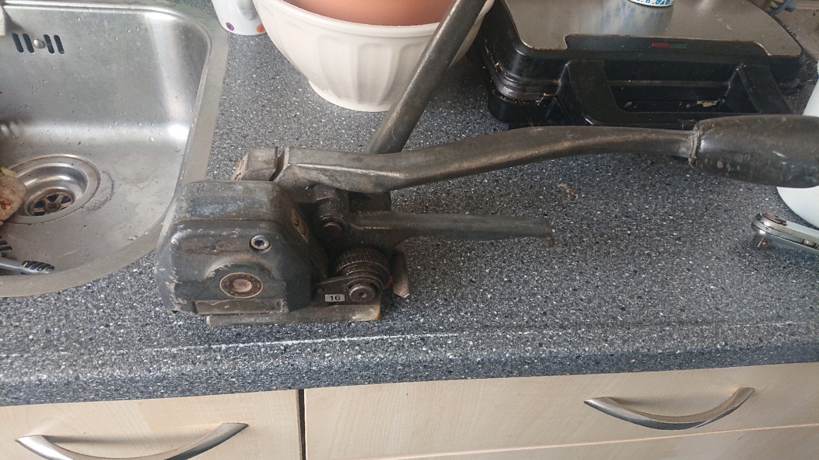 Titan HKE messing staalbandomsnoeringsmachine, Ophalen of Verzenden, Gebruikt