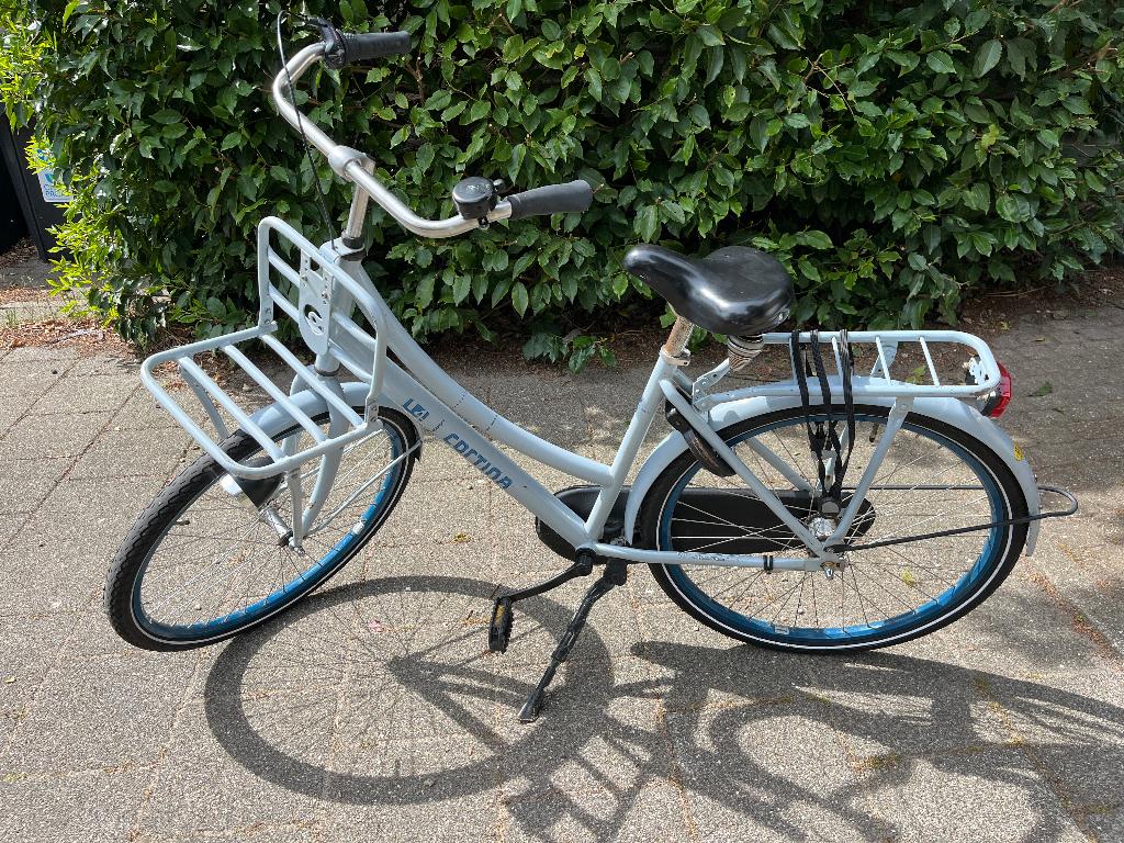 Cortina U4 Transportfiets - Lichtblauw, Fietsen en Brommers, Terugtraprem, Cortina U4 transportfiets, Versnellingen, Zo goed als nieuw