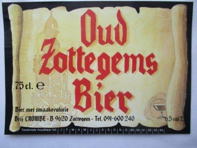 bieretiket Belgie 27-7 (11R) crombe, Ophalen of Verzenden, Nieuw, Overige typen, Overige merken