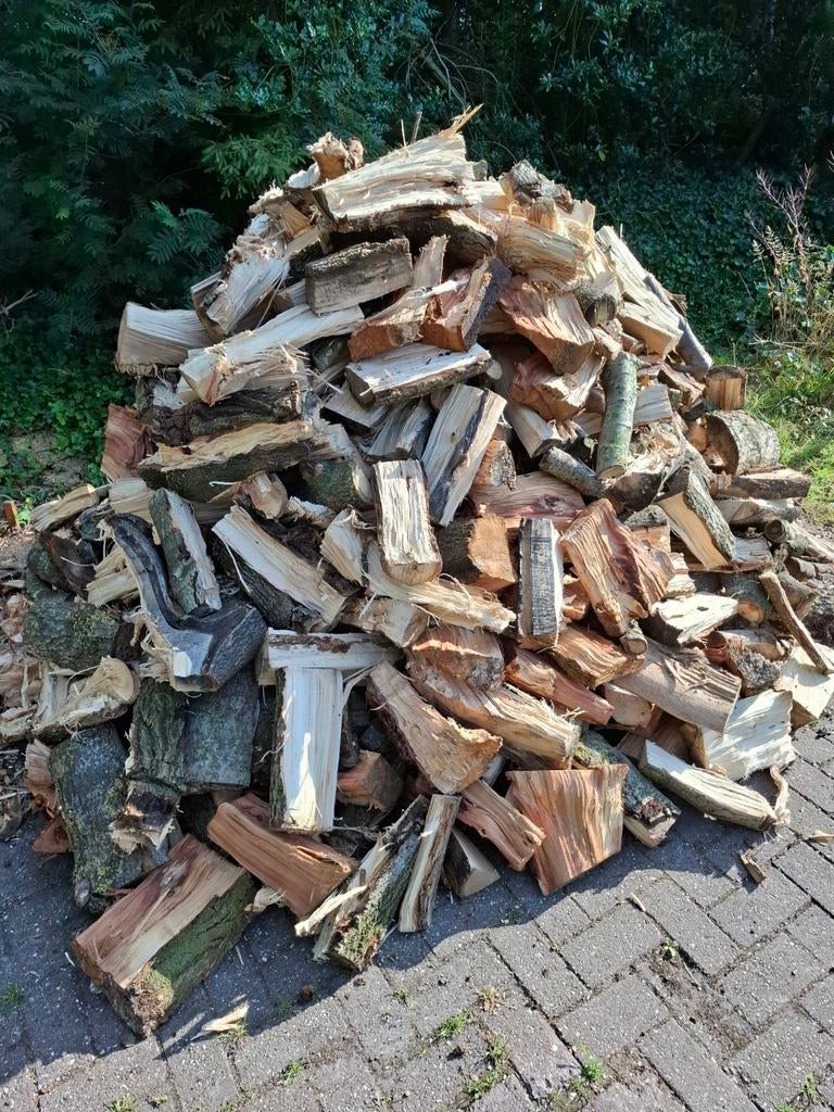 4m³ Vers gekloofd gemengd haardhout, Tuin en Terras, Haardhout, Blokken, Overige houtsoorten, 3 tot 6 m³, Ophalen