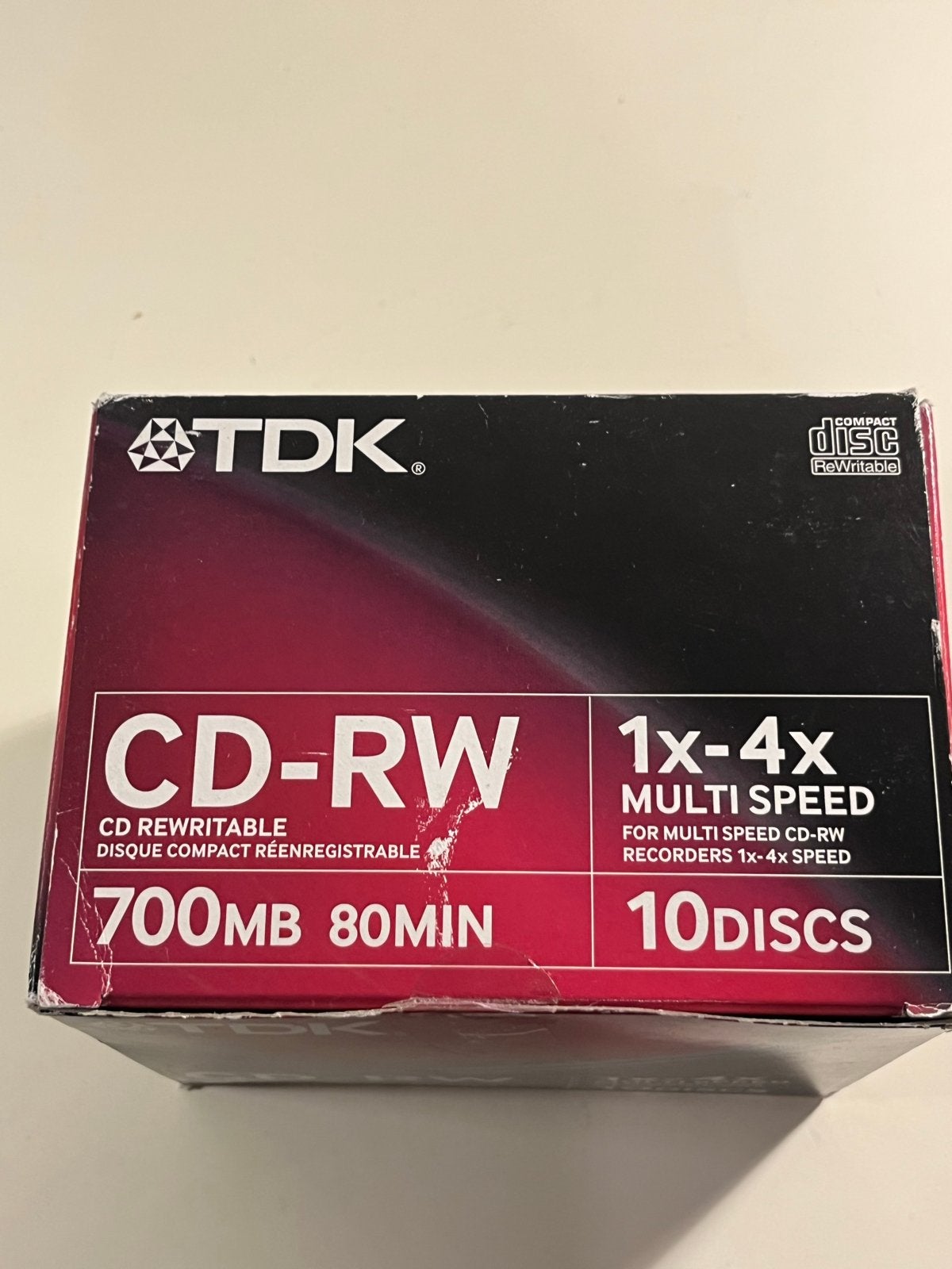 TDK CD-RW 700MB 80min 1x-4x Multi Speed (10 discs), Computers en Software, Beschrijfbare discs, Ophalen of Verzenden, Nieuw, Cd