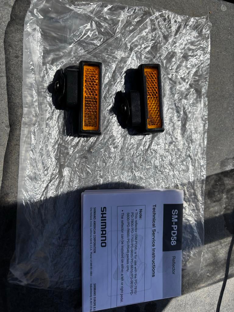 Shimano reflector voor trappers SM-PD58, Ophalen, Overige typen, Stadsfiets, Nieuw