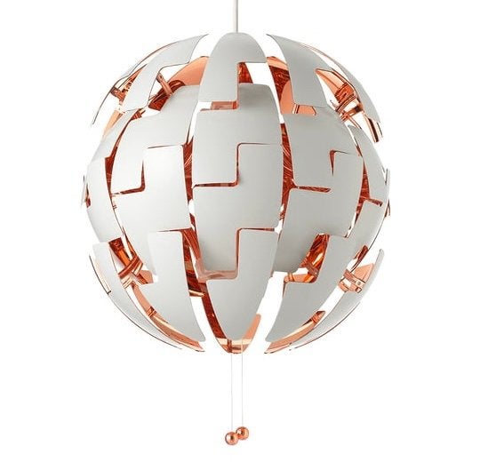 Vintage Ikea PS 2014 Death Star lamp, Ophalen of Verzenden, Metaal, Design modern ikea space age