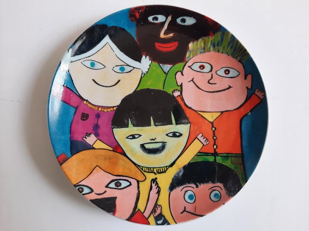 Leuk schaaltje of ontbijtbordje Alie Dijkman Wereldkinderen, Nieuw, Ophalen of Verzenden, Bord(en), Overige stijlen