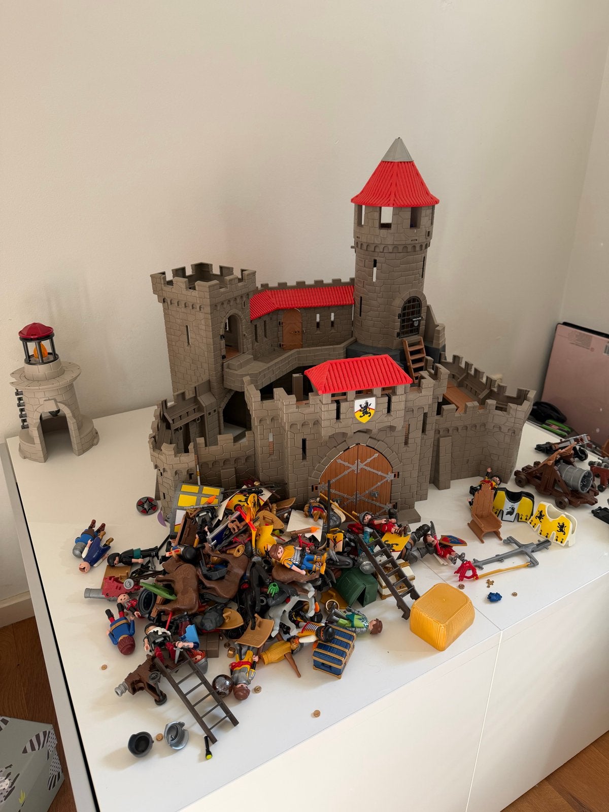 Playmobil Ridders Kasteel met veel accessoires en setjes, Gebruikt, Complete set, Ophalen of Verzenden, Kasteel/Fort