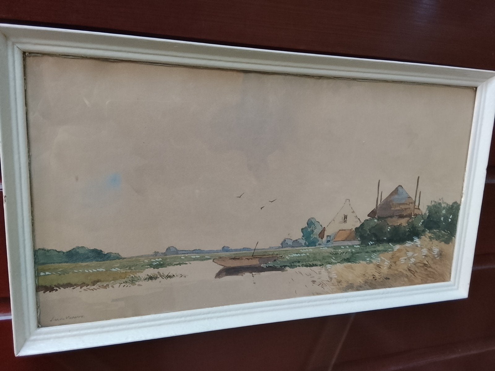 Jan knikker aquarel, Ophalen of Verzenden