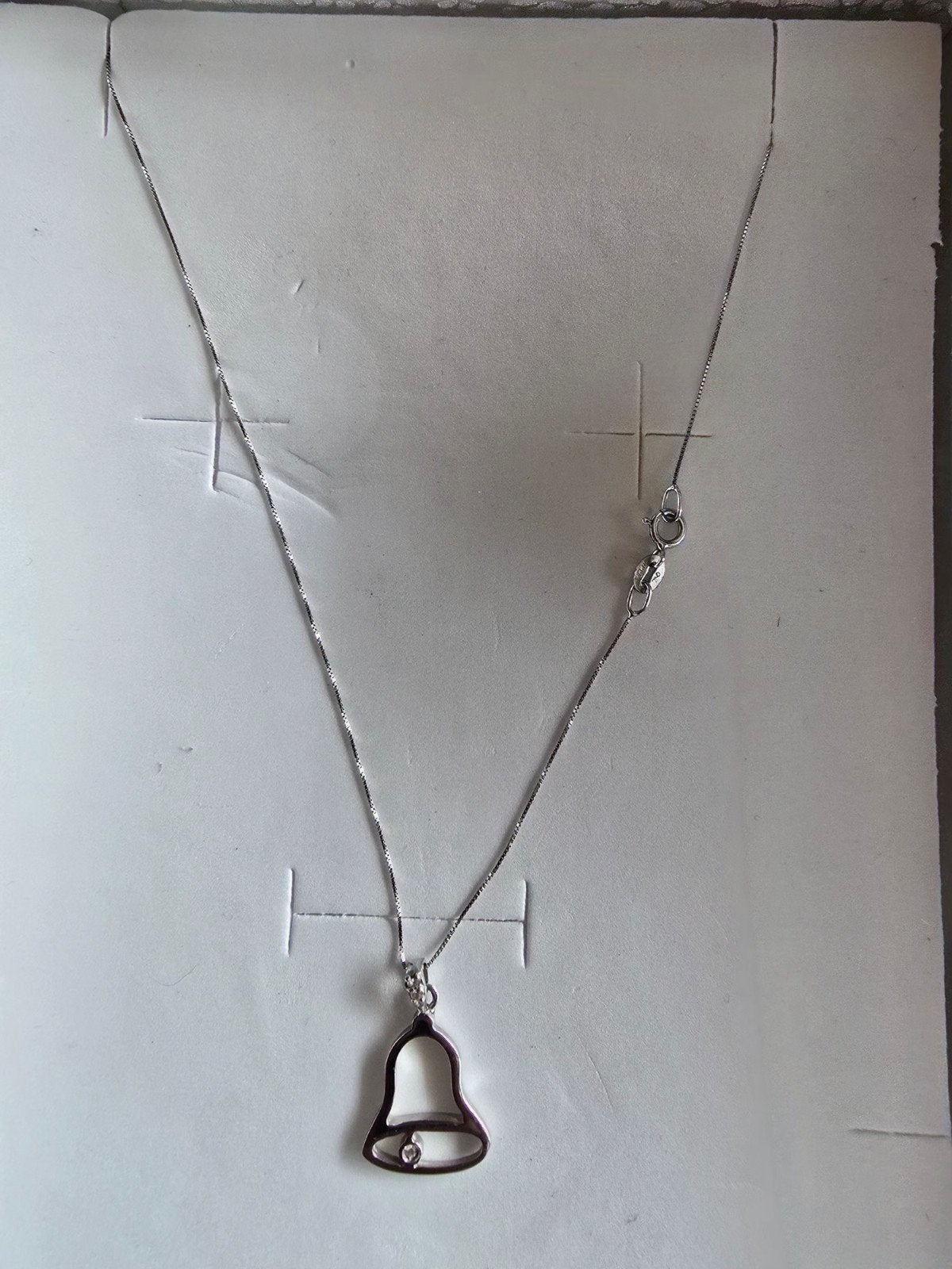 18k Witgouden Collier met Hanger - 0.04 ct Diamant, Nieuw, Ophalen of Verzenden, Met edelsteen, Zilver