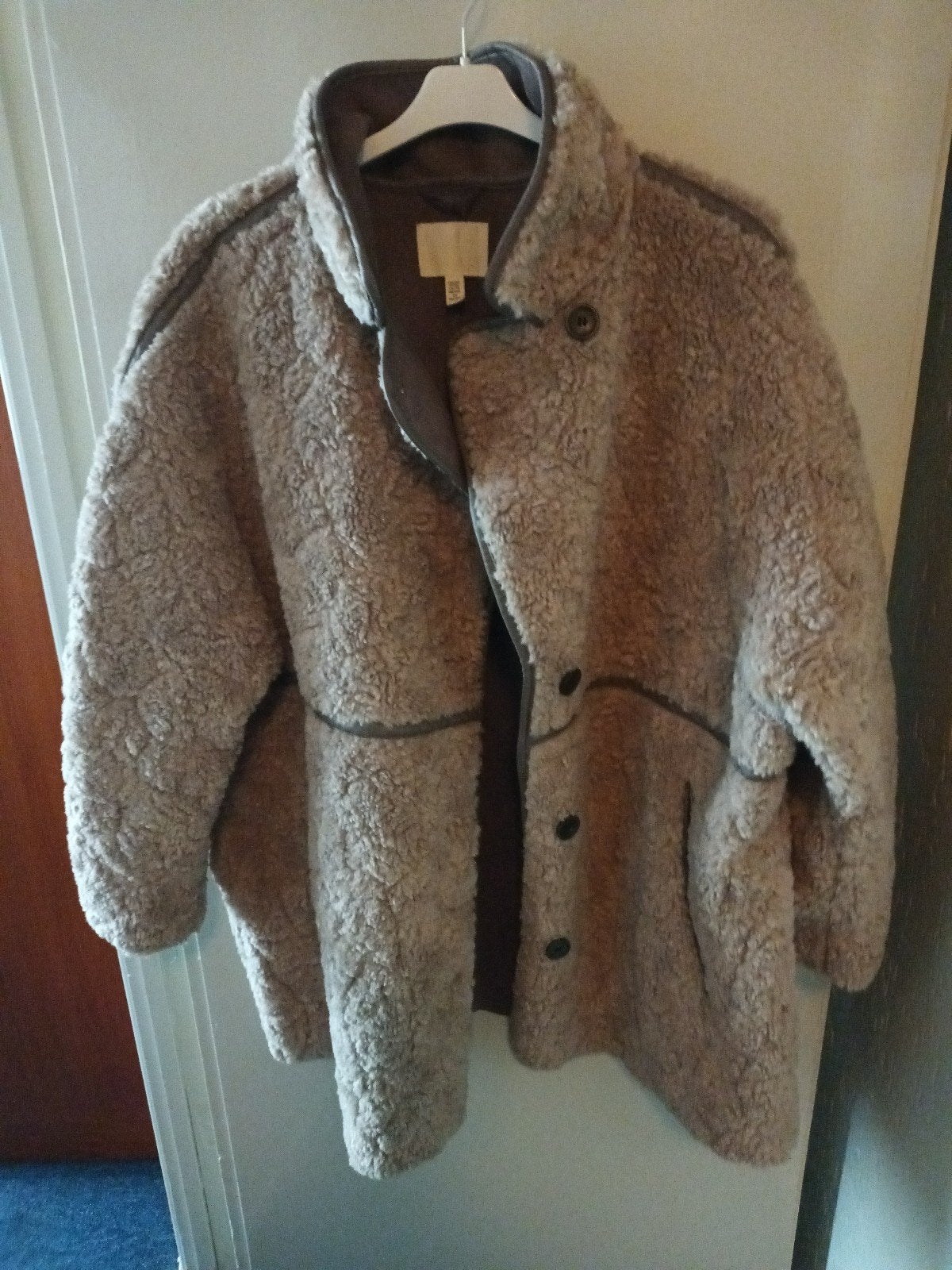 dames jas kort . zandkleur, Ophalen, Zo goed als nieuw, Maat 46/48 (XL) of groter