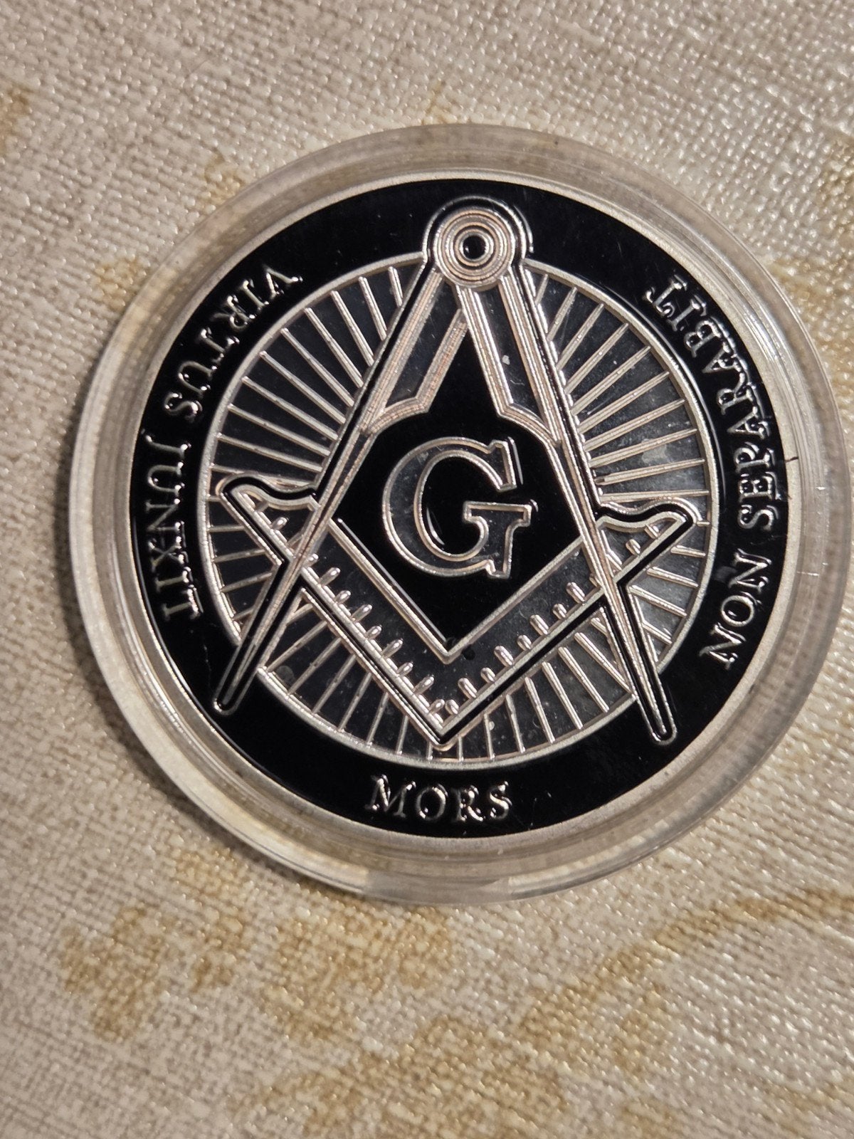Vrijmetselaar Munt - Eye of Providence & G-symbool, Verzamelen, Ophalen of Verzenden, Nieuw