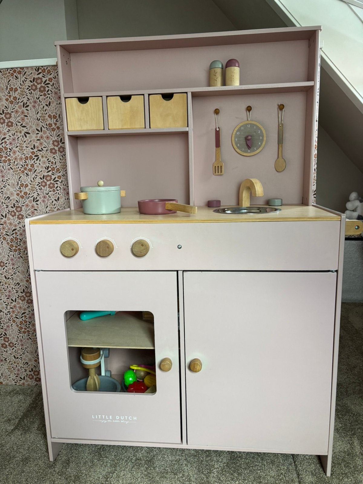 Little dutch keukentje roze, Kinderen en Baby's, Ophalen, Gebruikt, Overige materialen, Speelkeuken-accessoire