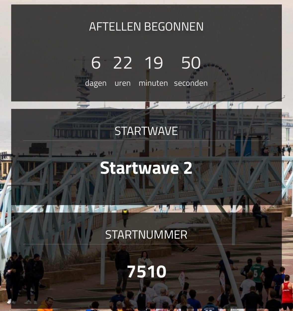 Den haag marathon startbewijs te koop