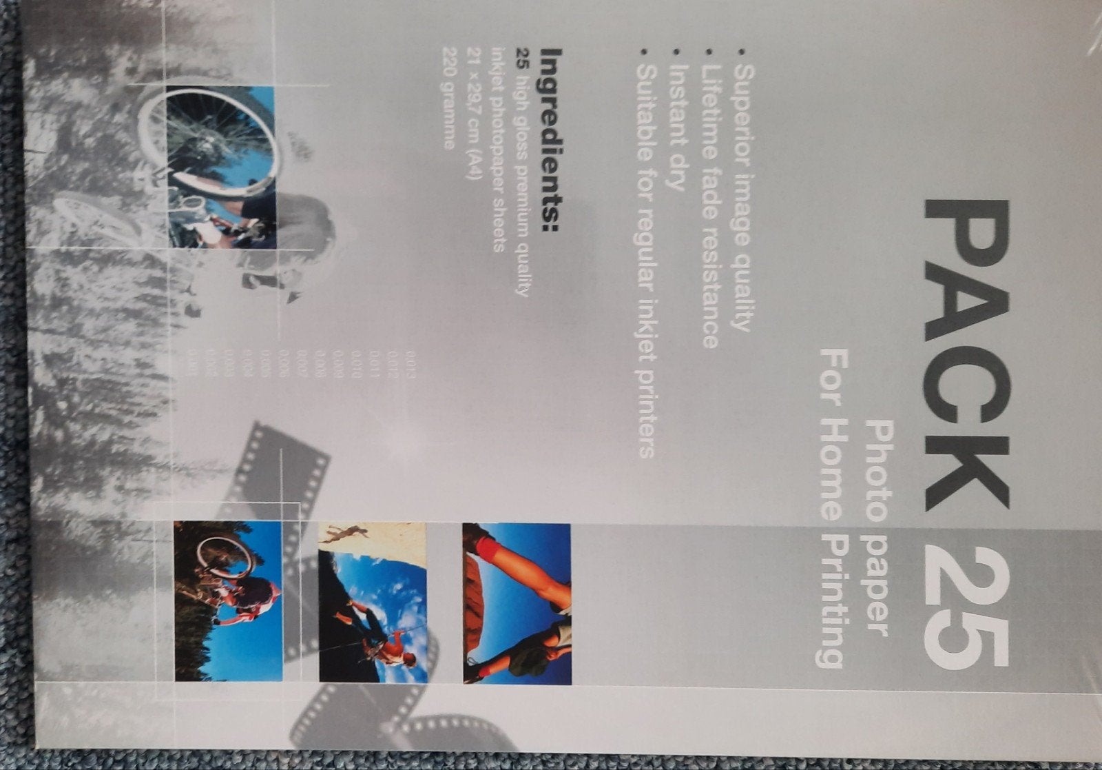 Nieuw Greyling fotopapier A4 glanzend 220g 25 vellen, A4, Nieuw, Ophalen of Verzenden, Vervagingsbestendig