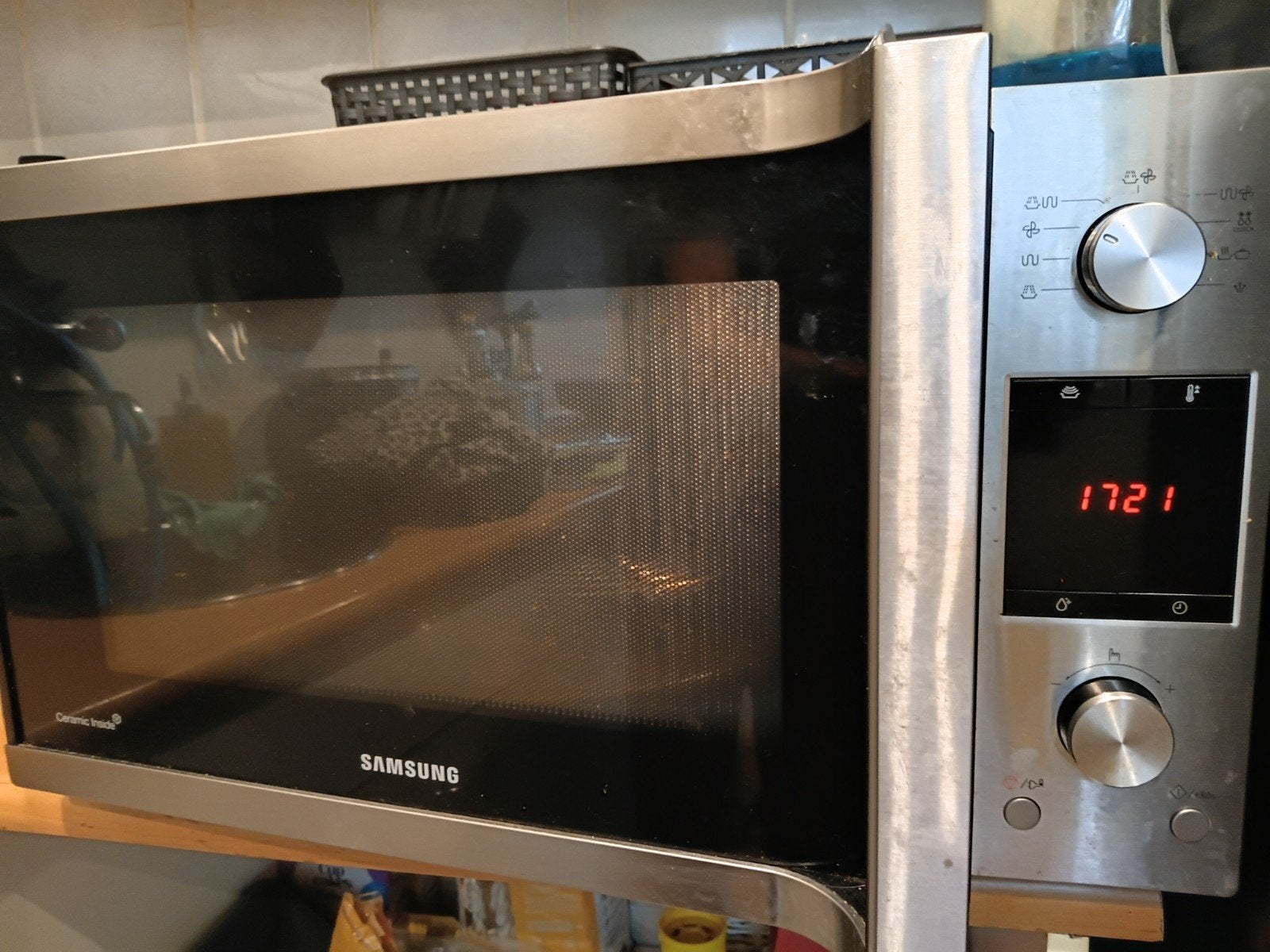 Samsung combi oven magnetron MC457TDRCSR, 45 tot 50 cm, Gebruikt, Ophalen of Verzenden, Combi-oven