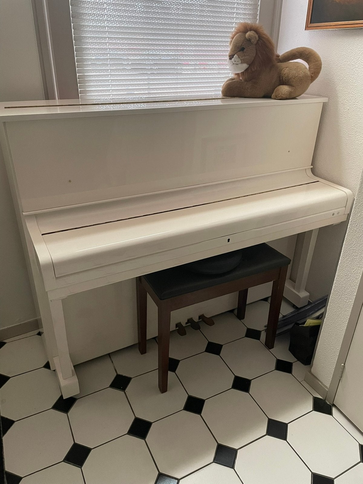 Piano Samick wit lak, Muziek en Instrumenten, Ophalen, Wit, Zo goed als nieuw, Piano