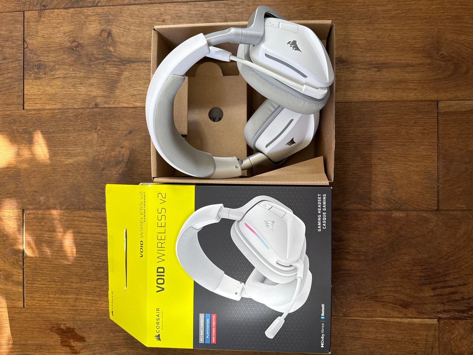 Corsair Void Wireless V2 Gaming Headset - Wit, Zo goed als nieuw, Over oor (circumaural), Draadloos, Ophalen