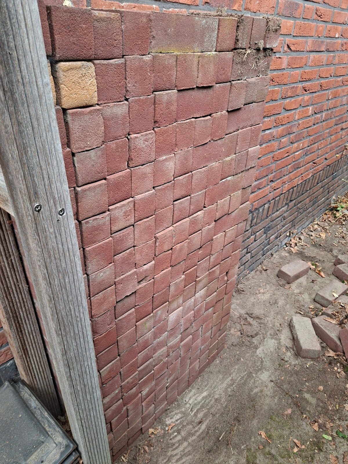 Rode klinkers voor tuin of oprit, Tuin en Terras, Ophalen, Gebruikt, Keramiek, Klinkers