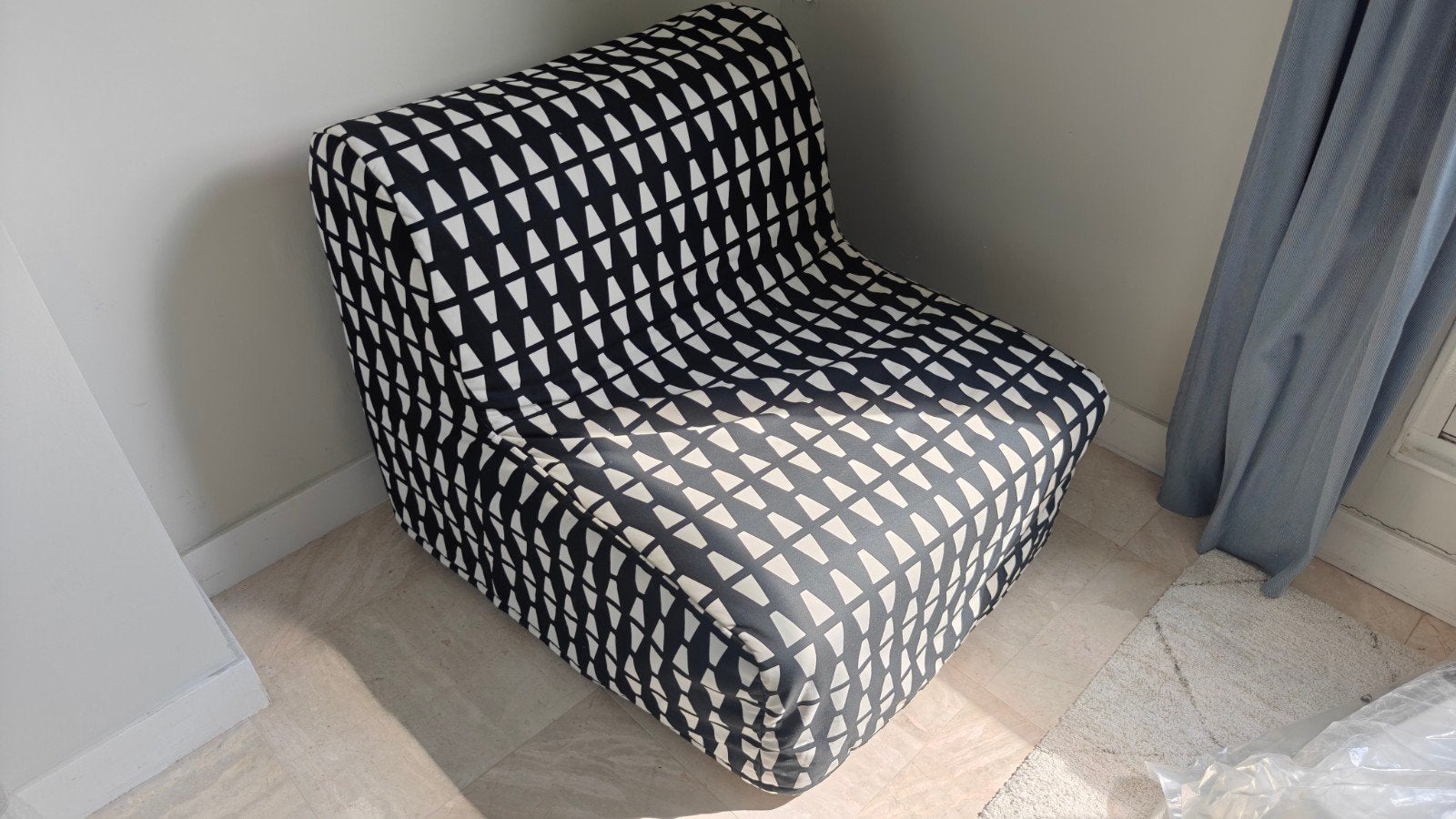 IKEA Lycksele slaapfauteuil (1-p. slaapbank) - as. nieuw, Ophalen, Eenpersoons, Zwart, 190 cm of minder