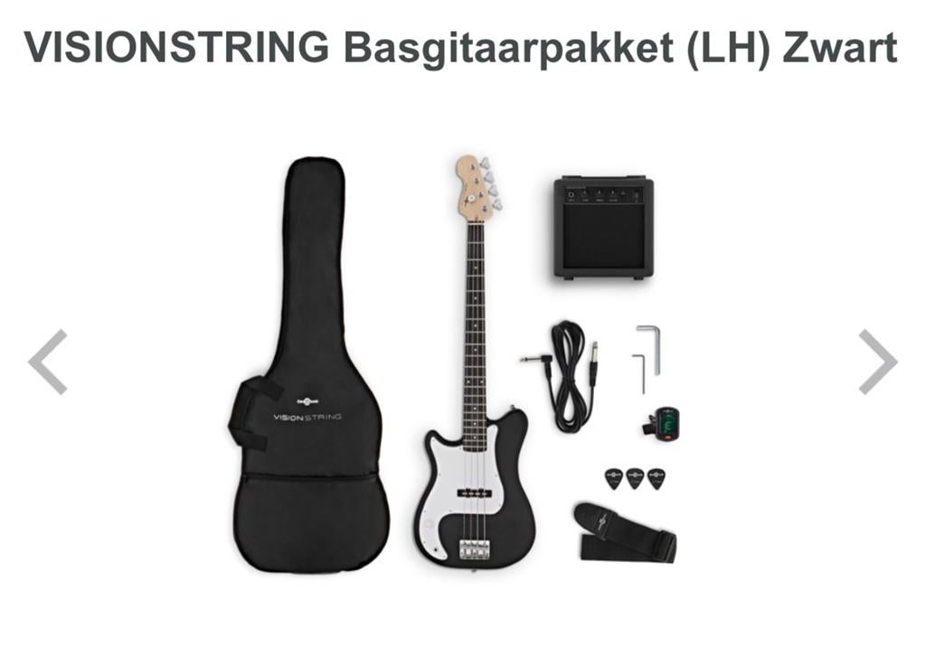Basgitaar (LH) Zwart, Muziek en Instrumenten, Overige merken, Nieuw, Met versterker, Ophalen of Verzenden