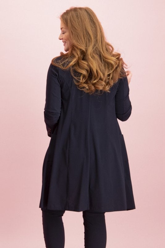 Studio anneloes sky high blazer XXL donkerblauw travelstof, Blauw, Maat 46/48 (XL) of groter, Ophalen of Verzenden, Zo goed als nieuw