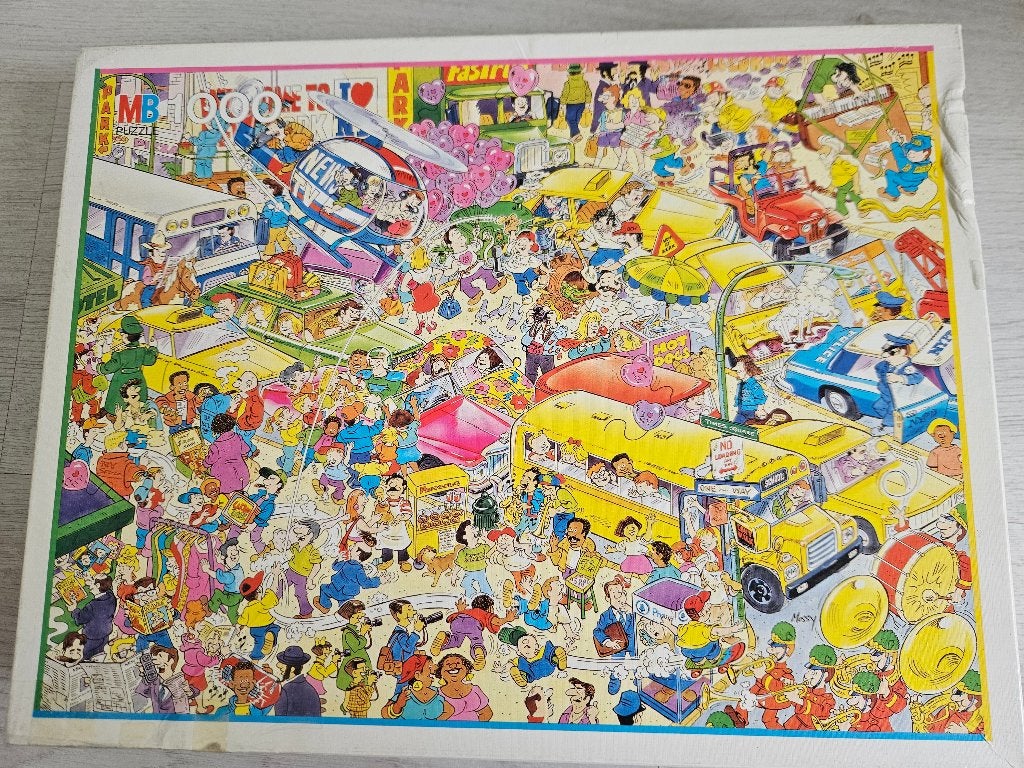 MB puzzel New York, Ophalen, 500 t/m 1500 stukjes, Gebruikt, Legpuzzel