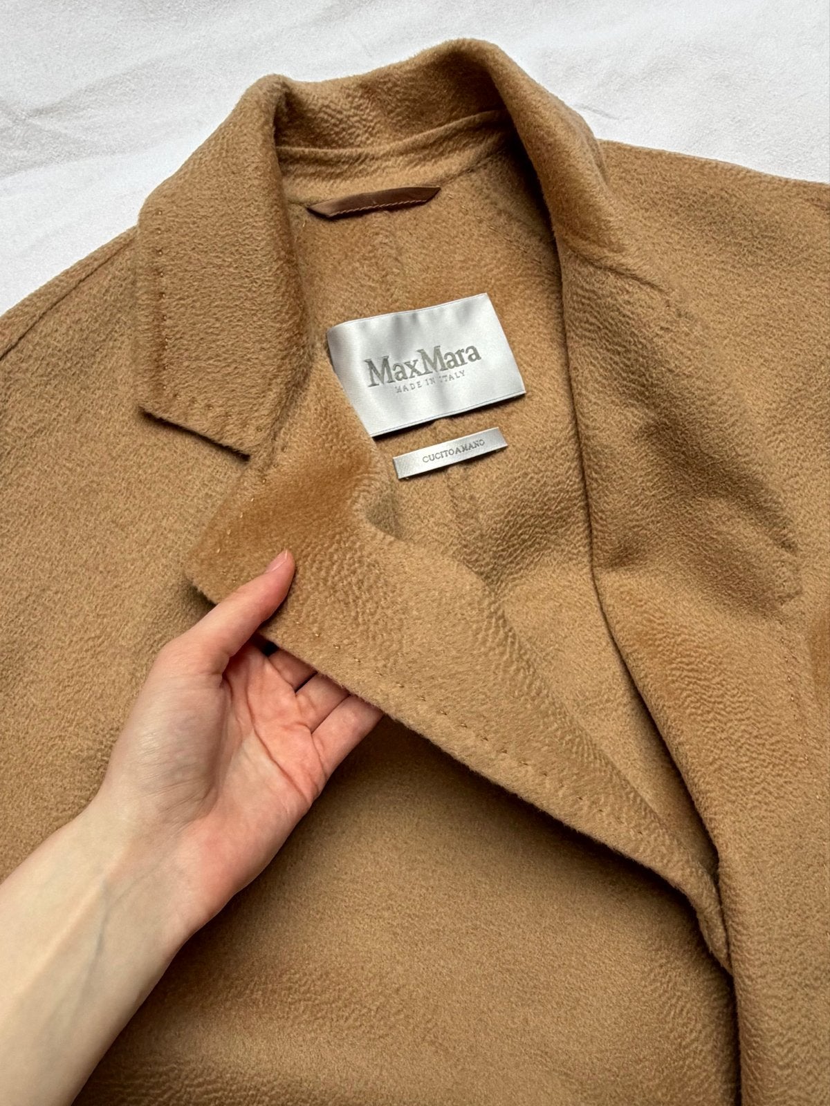 Max Mara Kasjmier Wol Blend Jas - Camel kleur - Ludmilla, Ophalen of Verzenden, Zo goed als nieuw, Maat 36 (S), Bruin