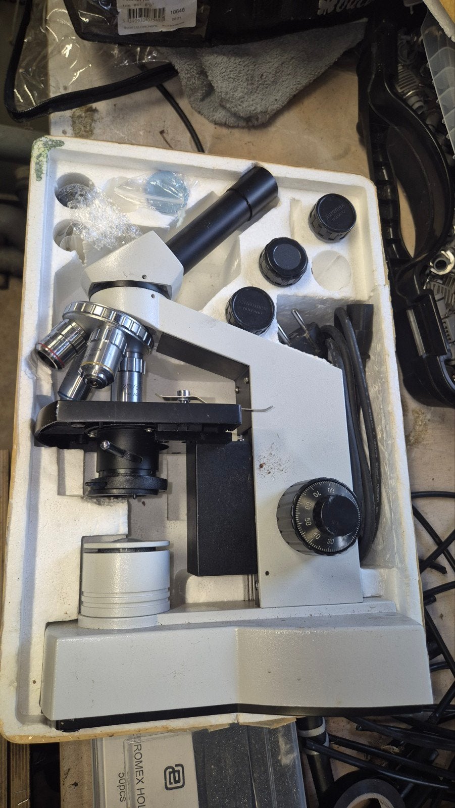 Euromex Holland Microscoop, Ophalen, Gebruikt, 400x tot 1000x, Biologische microscoop