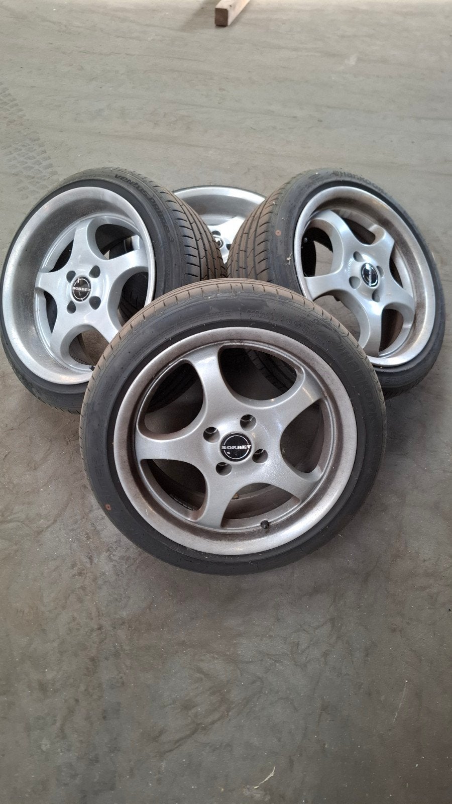 BORBET 4x100 breedset 16-INCH, Ophalen, Gebruikt, Zomerbanden, Banden en Velgen