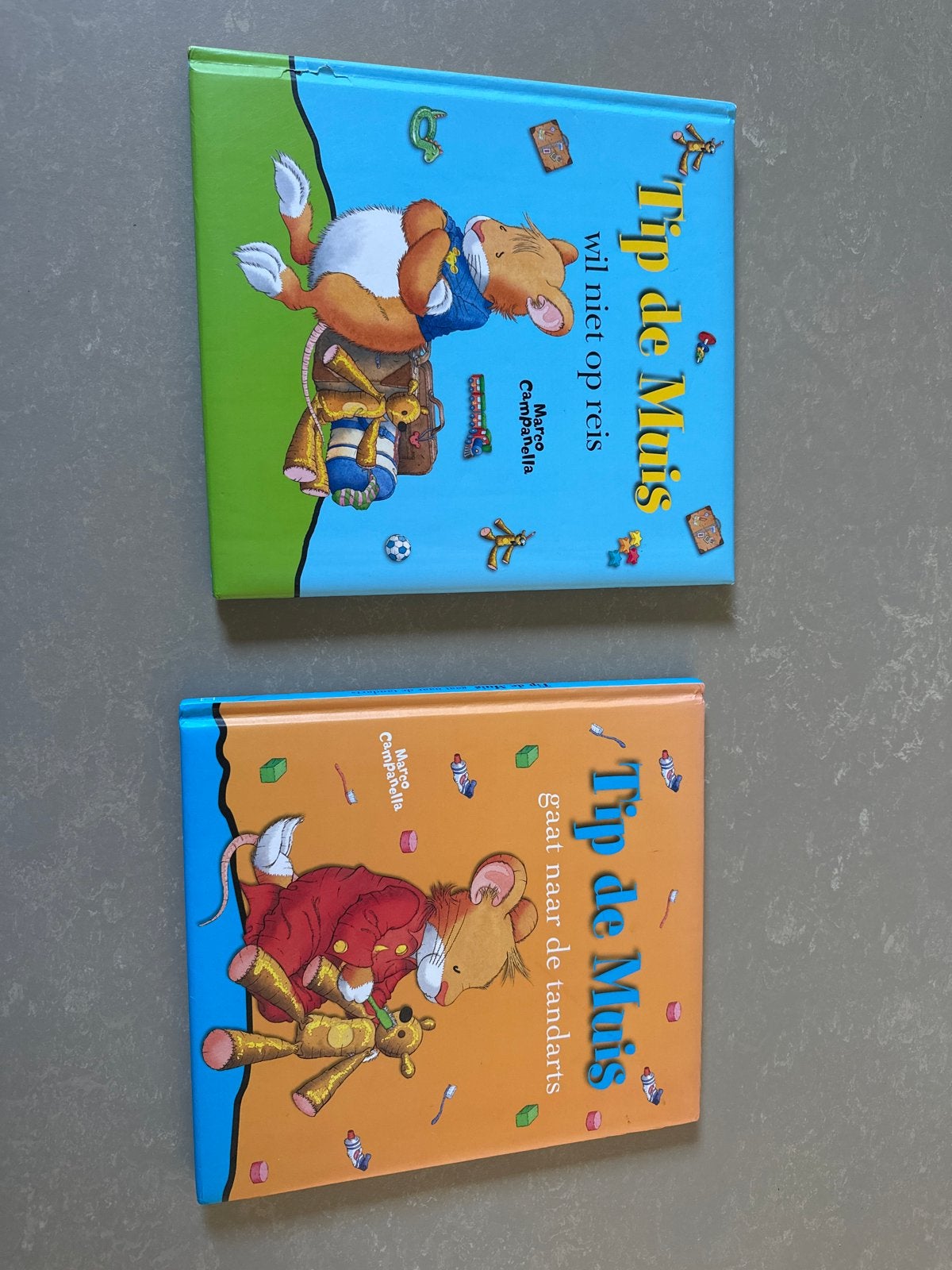 Tip de Muis Boeken: Wil niet op reis & Gaat naar de tandarts, Ophalen, Fictie algemeen, Jongen of Meisje, Zo goed als nieuw