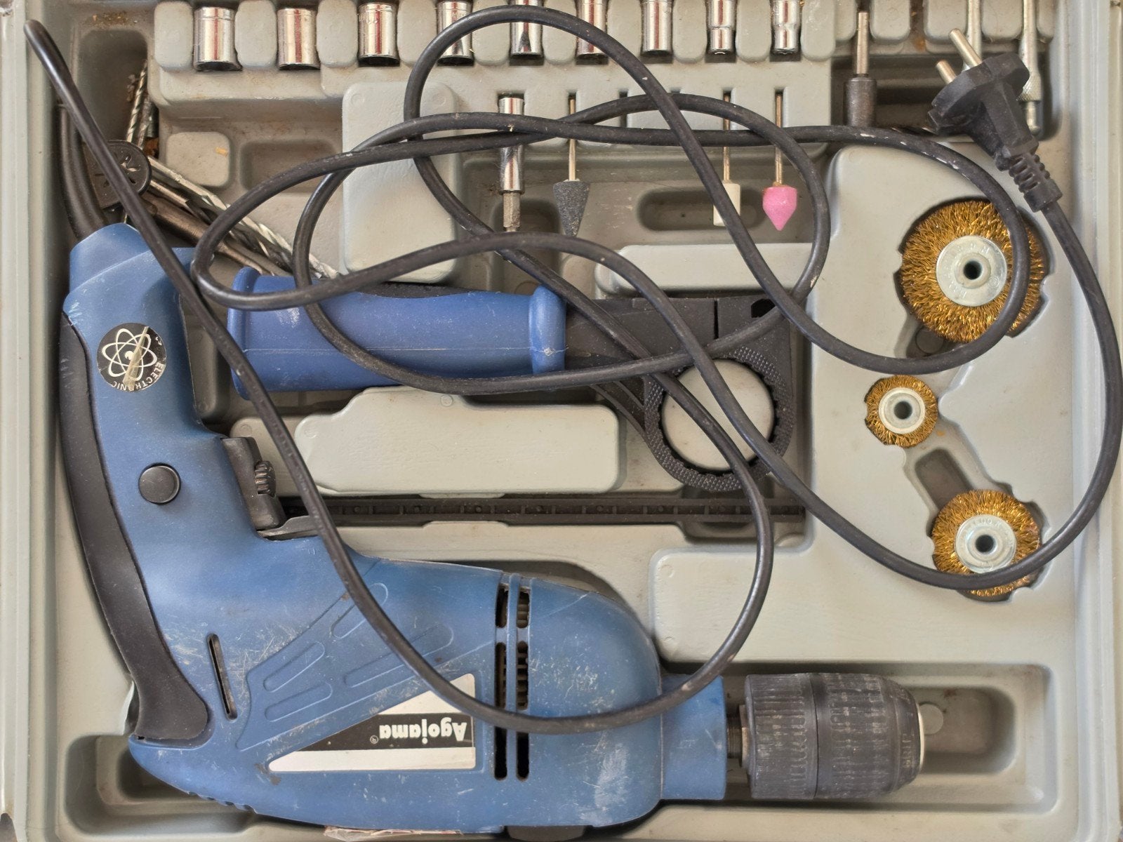 Agrojama Boormachine met accessoires - Gebruikt, Ophalen of Verzenden, Gebruikt, Boormachine