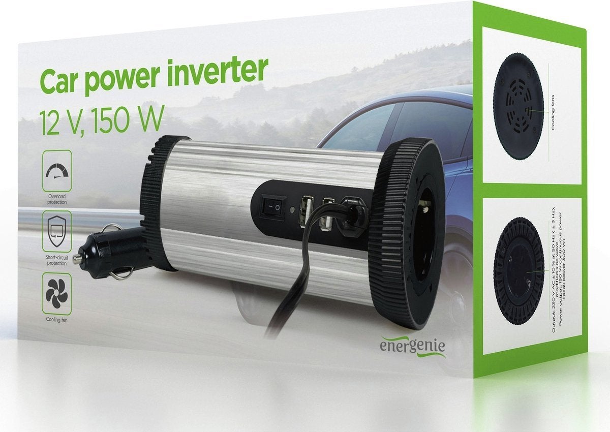 Energenie Auto Omvormer 12V naar 230V, 150W, Ophalen of Verzenden, Nieuw