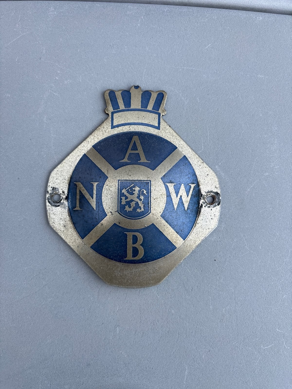Vintage ANWB Auto/Motor Embleem - Zeldzaam, Verzamelen, Verzenden, Gebruikt, Auto's