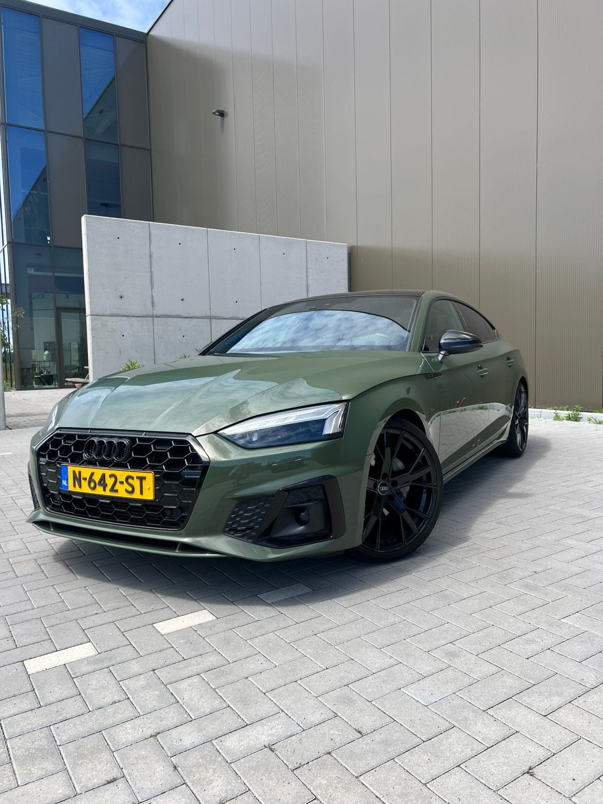 Audi A5 40 Tfsi 204pk Mhev S Tronic 2022 Groen, 4 cilinders, 1984 cc, Origineel Nederlands, 1500 kg