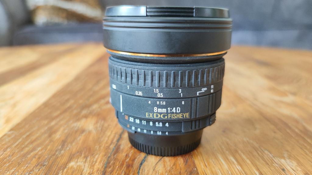Sigma EX DG Fisheye F/4 8mm voor Nikon, Ophalen, Zo goed als nieuw, Groothoek Fisheye-lens