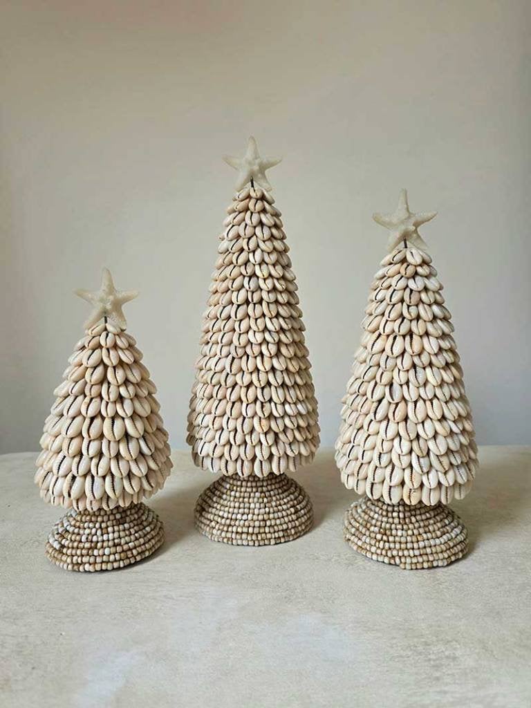 Schelpen kerstboom met kralen 1 KERST, Diversen, Ophalen of Verzenden, Tropical home, 6951nk, Nieuw