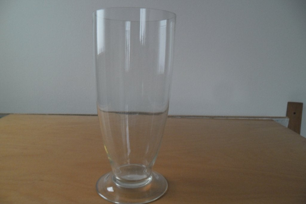 glazen vaas hoogte 30 cm., Ophalen of Verzenden, Zo goed als nieuw, Glas, 30 cm
