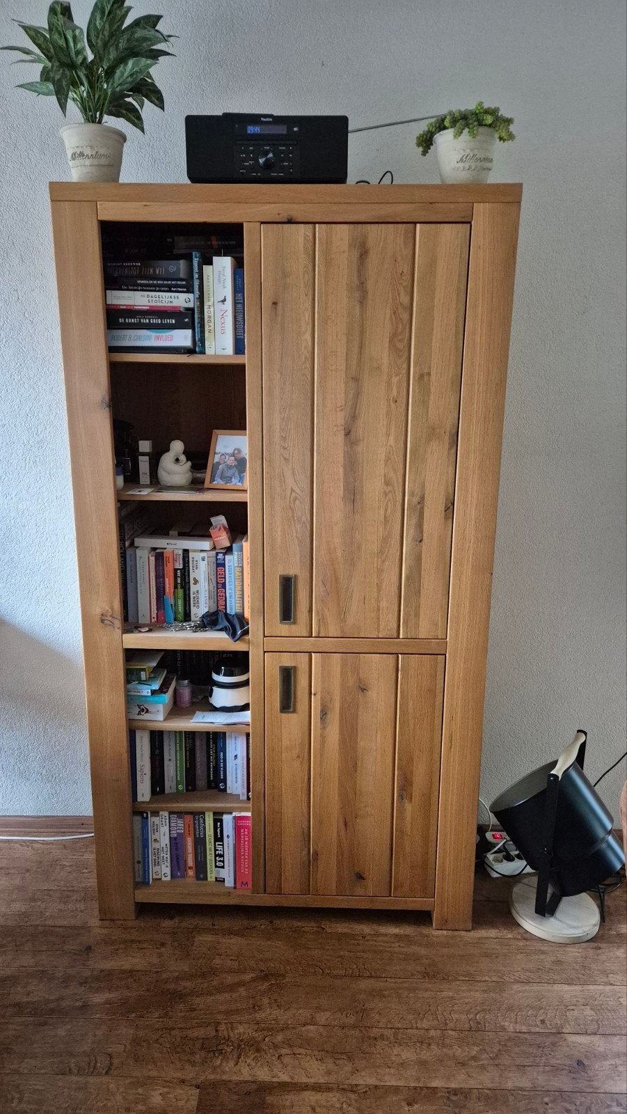 Mooie stevige eikenhouten boekenkast – licht eiken